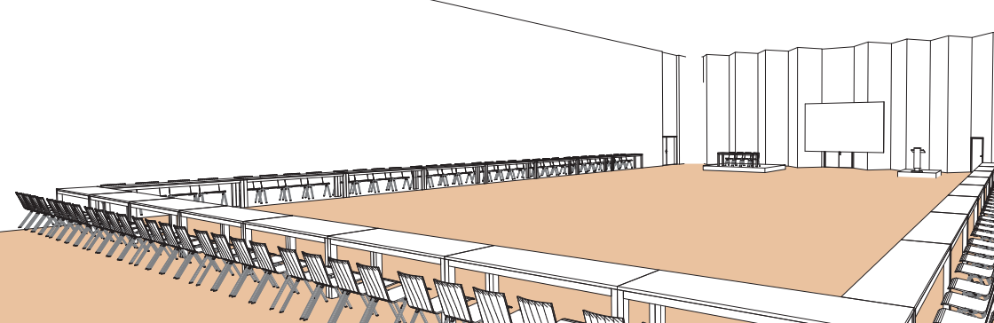 Salle A version étroite style U