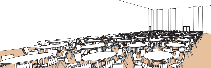 Salle A version large tables-rondes