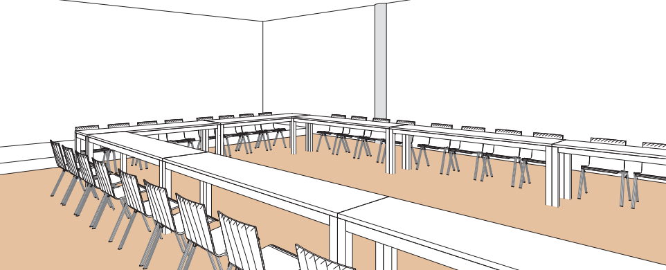 Salle E style board room - Palexpo