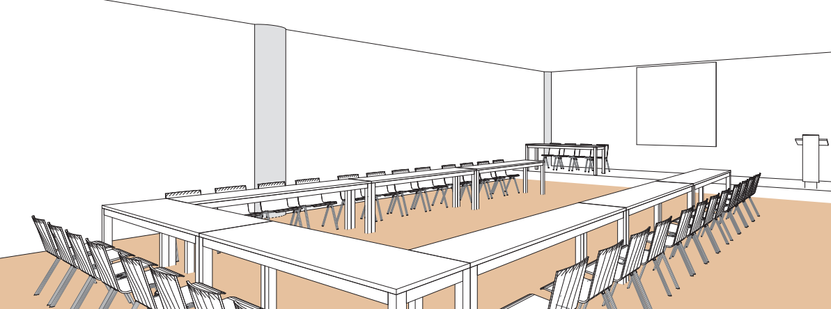 Salle F style U - Palexpo