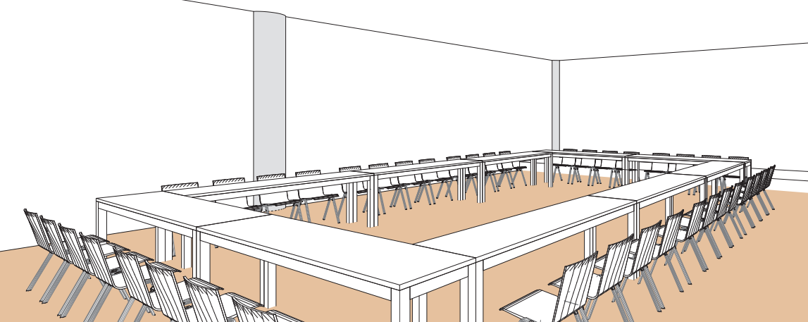 Salle F style boardroom - Palexpo