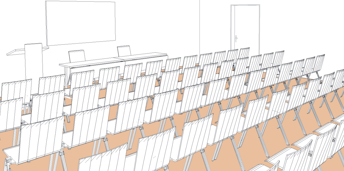 Salle Delta style théâtre - Palexpo