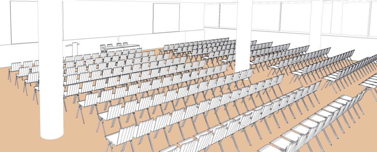 Salle Alpha Beta style théâtre - Palexpo