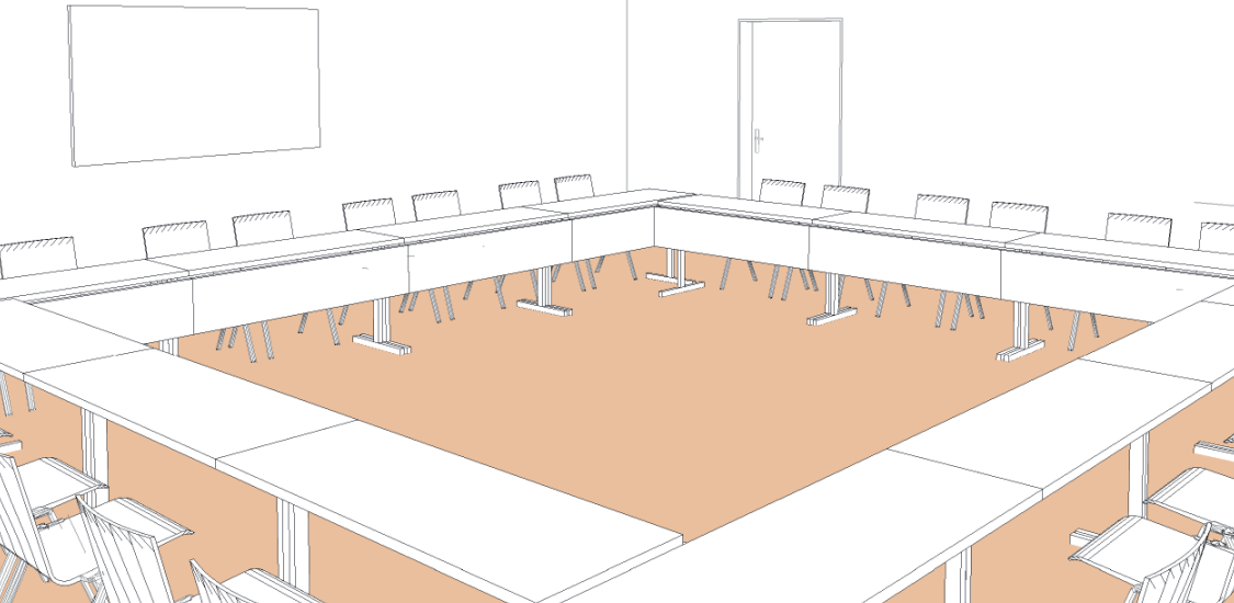 Salle Delta style Boardroom - Palexpo