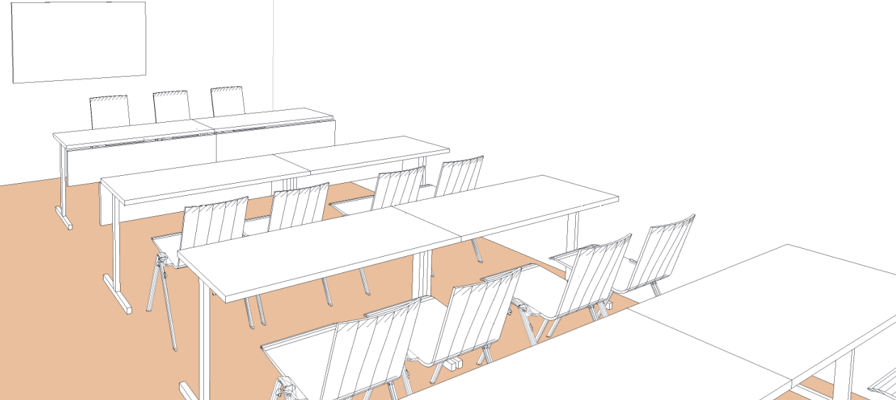 Salle Epsilon style école - Palexpo