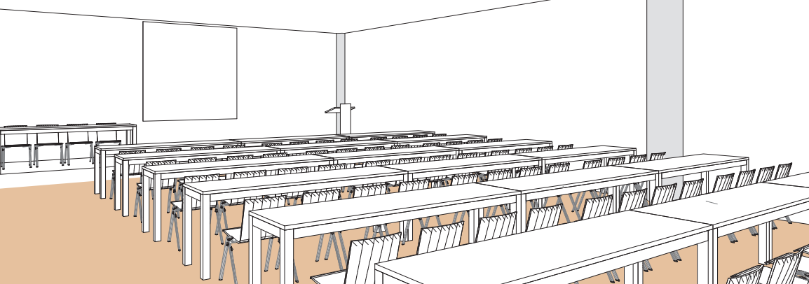 Salle G style école - Palexpo