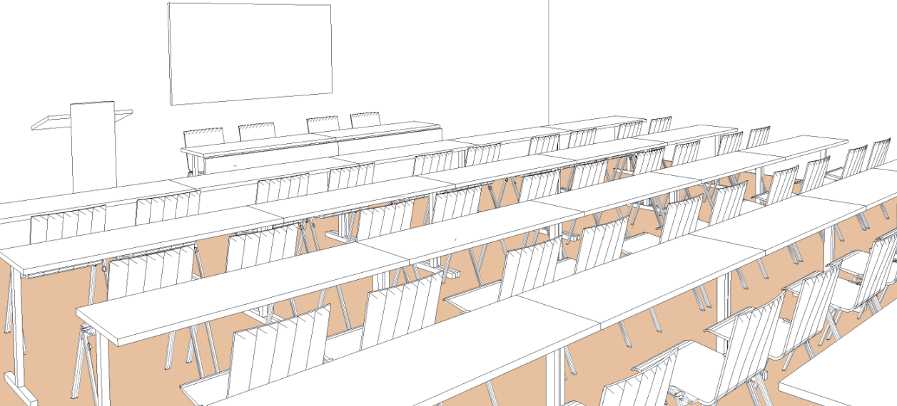 Salle Gamma style école - Palexpo