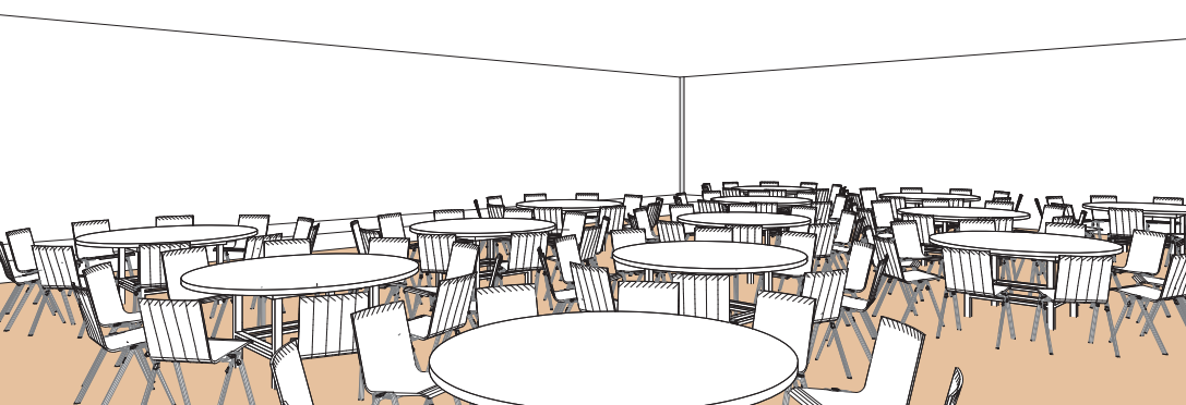 Salle K en style Banquet tables rondes - Palexpo