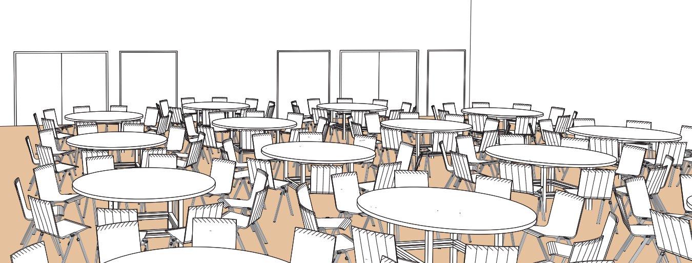 Salle V en style Banquet tables rondes - Palexpo