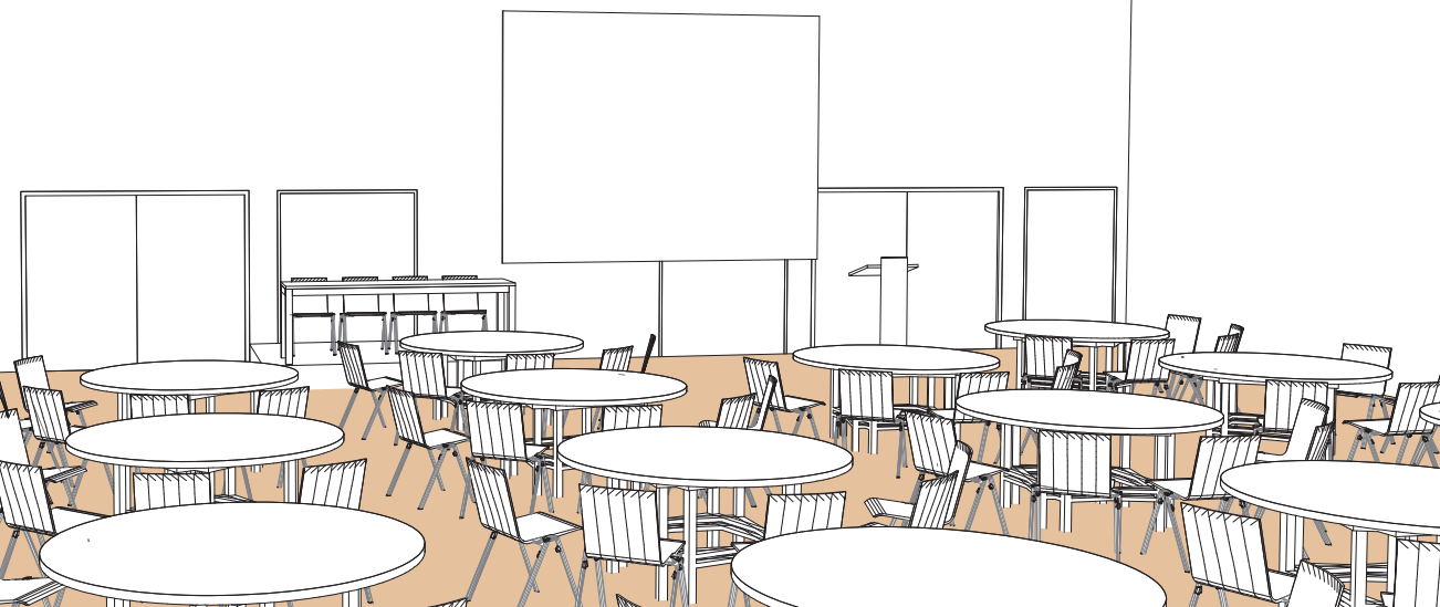 Salle V en style Cabaret - Palexpo