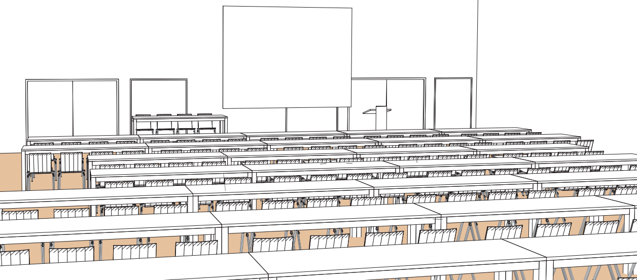 Salle V en style école - Palexpo