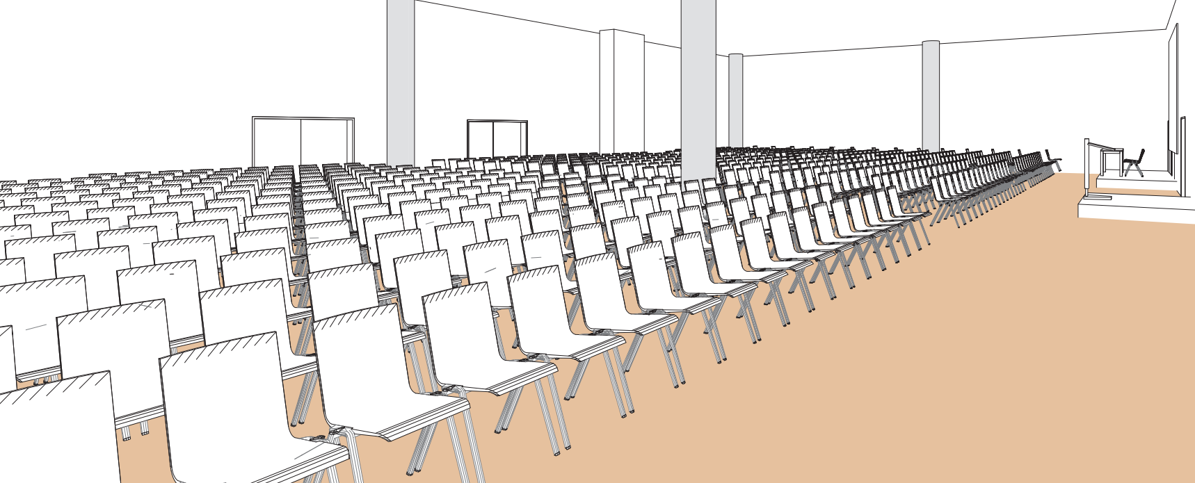 Salle VWX en style theatre - Palexpo