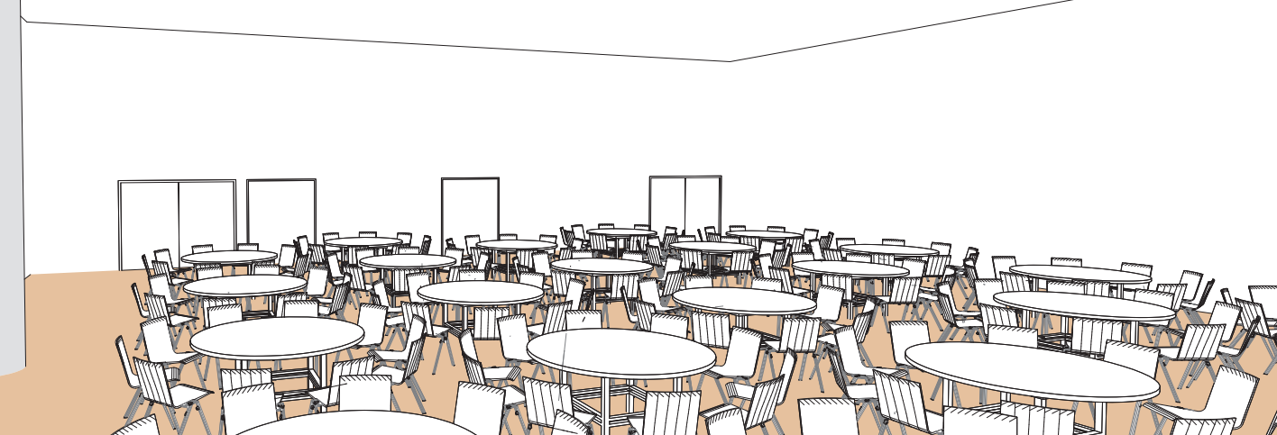 Salle W en style Banquet tables rondes - Palexpo