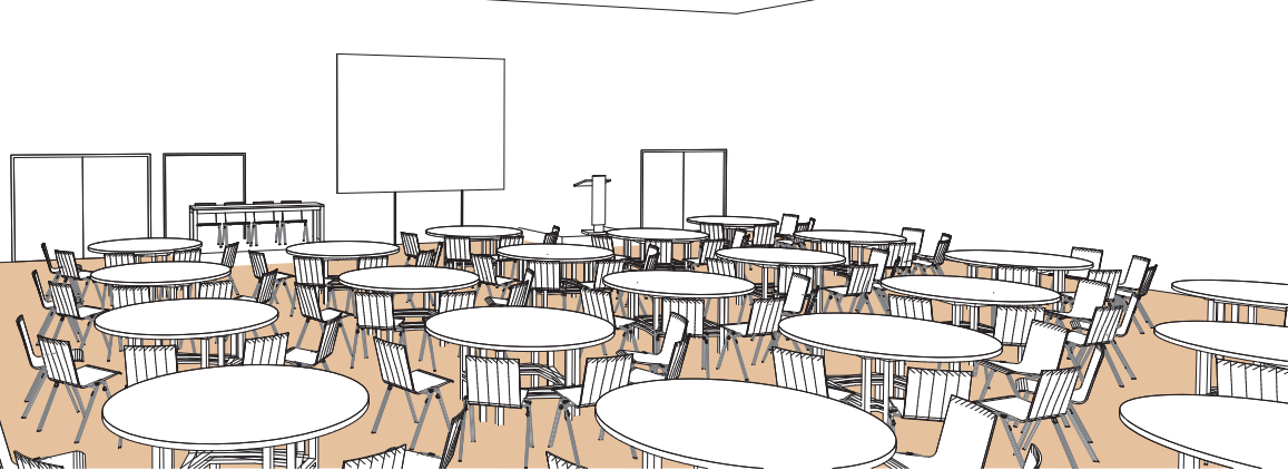 Salle W en style Cabaret - Palexpo