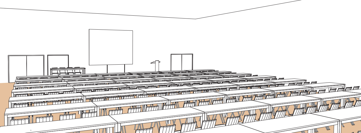 Salle W en style école - Palexpo