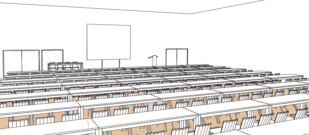 Salle X en style école- Palexpo