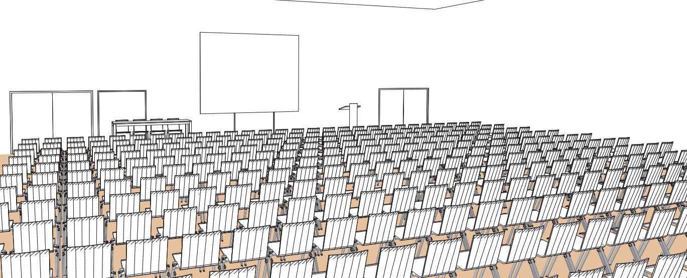 Salle X en style théâtre- Palexpo