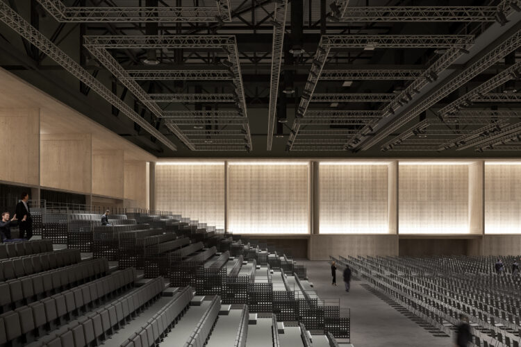 Vue Intérieur Pavillon de Palexpo © BLANC-TAILLEUR IMAGES / Projet LRS I LIN.ROBBE.SEILER