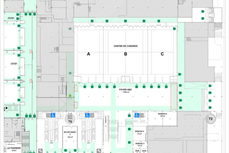 PALEXPO - CENTRE DE CONGRES - SALLES ET FOYER A B C